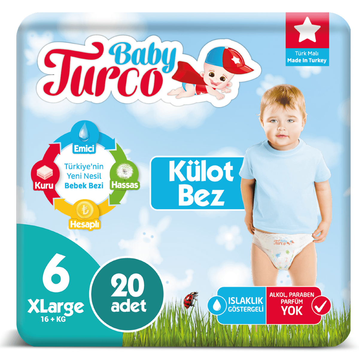 Baby Turco Külot Bez 6 Numara Xlarge 20 Adet