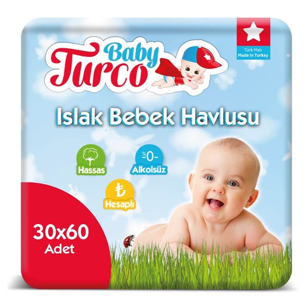 Baby Turco Islak Havlu 30X60