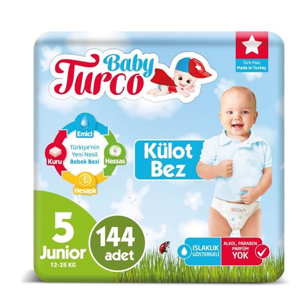 Baby Turco Külot Bez 5 Numara Junıor 144 Adet