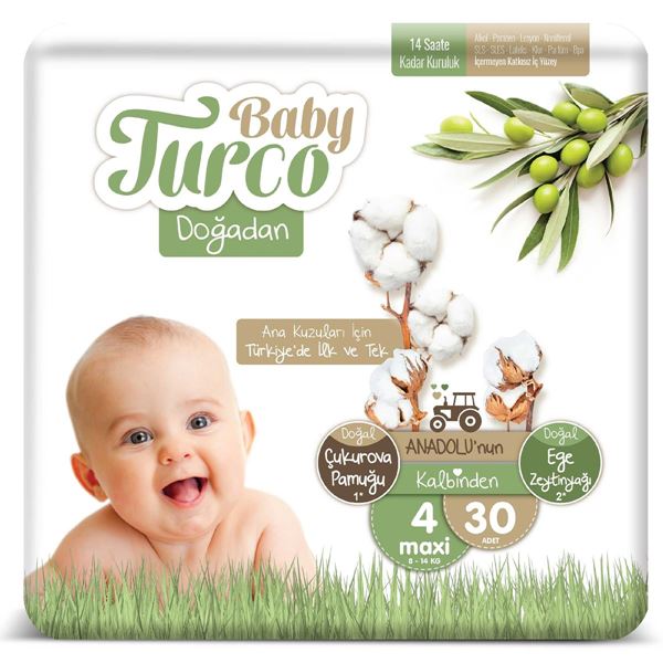 Baby Turco Doğadan 4 Numara Maxi 30 Adet