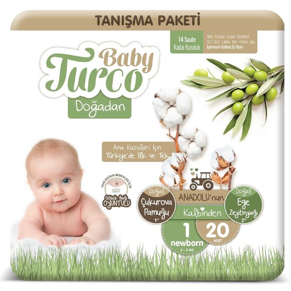 Baby Turco Doğadan 1 Numara Newborn Tanışma Paketi 20 Adet