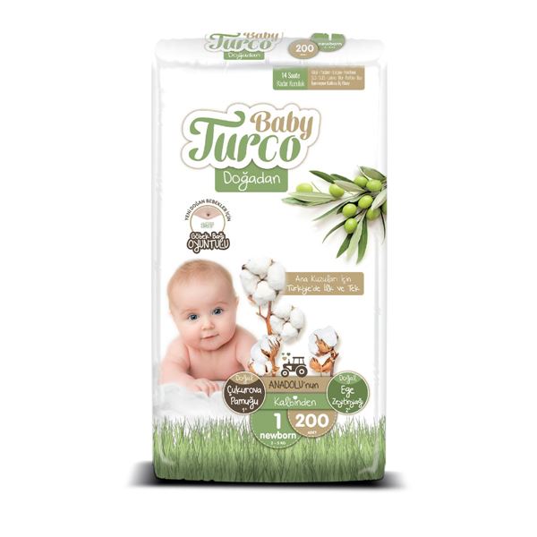 Baby Turco Doğadan 1 Numara Newborn 200 Adet