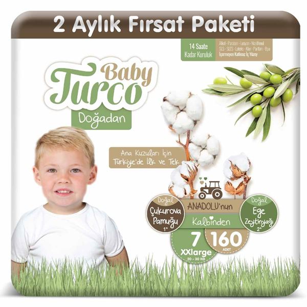 Baby Turco Doğadan 7 Numara Xxlarge 160 Adet