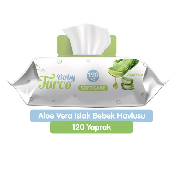 Baby Turco Softcare Aloe Vera Islak Bebek Havlusu 120 Adet