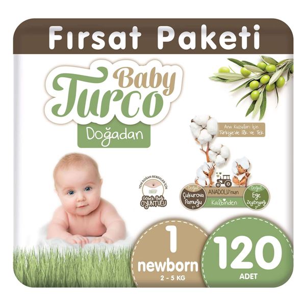 Baby Turco Doğadan 1 Numara Newborn 120 Adet