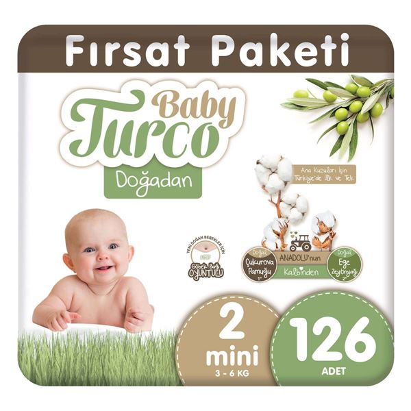 Baby Turco Doğadan 2 Numara Mini 126 Adet