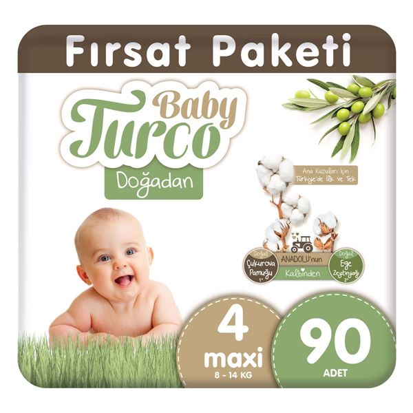 Baby Turco Doğadan 4 Numara Maxi 90 Adet
