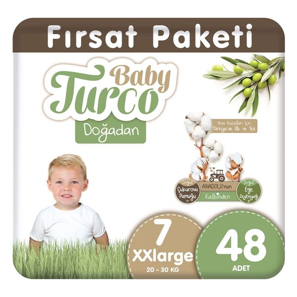 Baby Turco Doğadan 7 Numara Xxlarge 48 Adet
