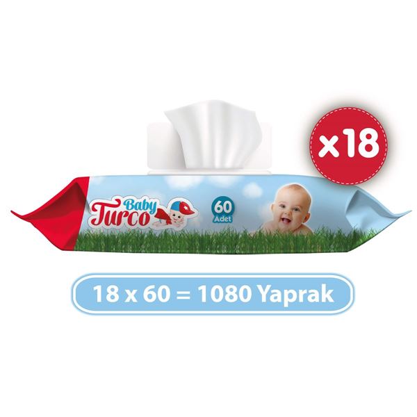 Baby Turco Islak Havlu 18X60  (1080 Yaprak)