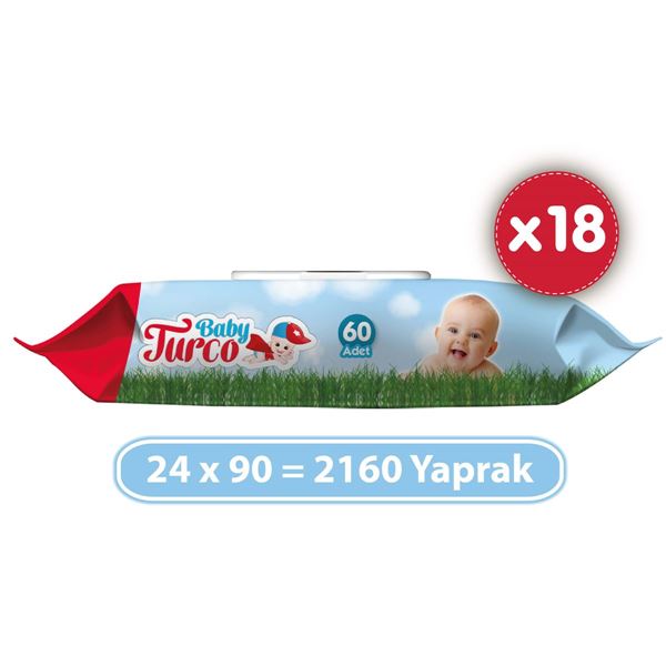 Baby Turco Islak Havlu 18X60  (1080 Yaprak)