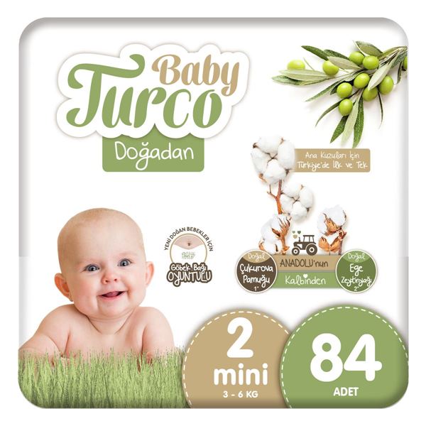 Baby Turco Doğadan 2 Numara Mini 84 Adet