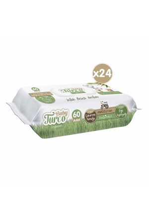 Baby Turco Doğadan Yenidoğan Islak Bebek Havlusu 24X60 Yaprak