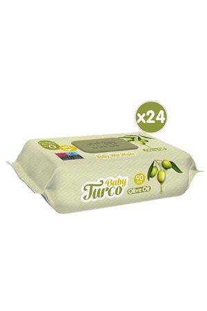 Baby Turco Zeytinyağlı Islak Bebek Havlusu 24x90 Adet