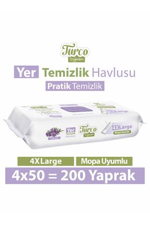 Turco Doğadan Yer Temizlik Havlusu Lavanta 4x50(200 Yaprak)