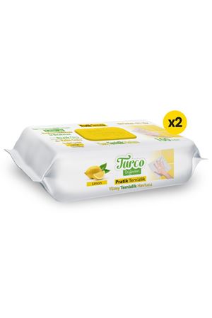 Turco Doğadan Pratik Yüzey Temizlik Havlusu Limon 2x100 (200 Yaprak)