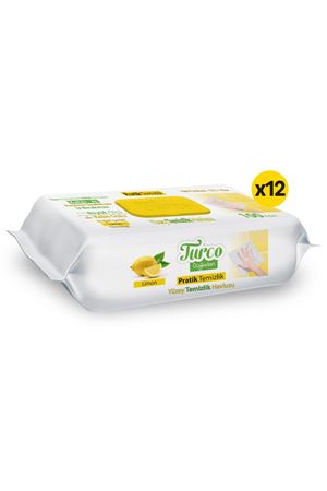 Turco Doğadan Pratik Yüzey Temizlik Havlusu Limon 12x100 (1200 Yaprak)