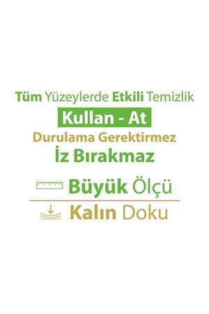 Turco Doğadan Pratik Yüzey Temizlik Havlusu Yeşil Sabun Lavanta Limon 3x100