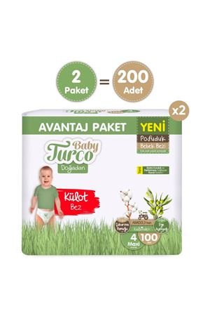 Baby Turco Doğadan Süper Avantaj Paketi Pofuduk Külot Bez 4 Numara Maxi 200 Adet